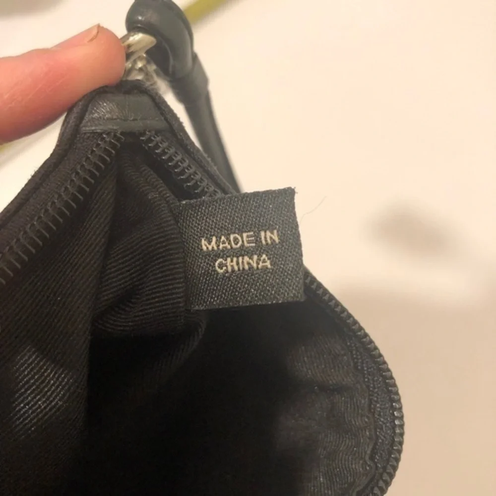 Coach signature black wristlet